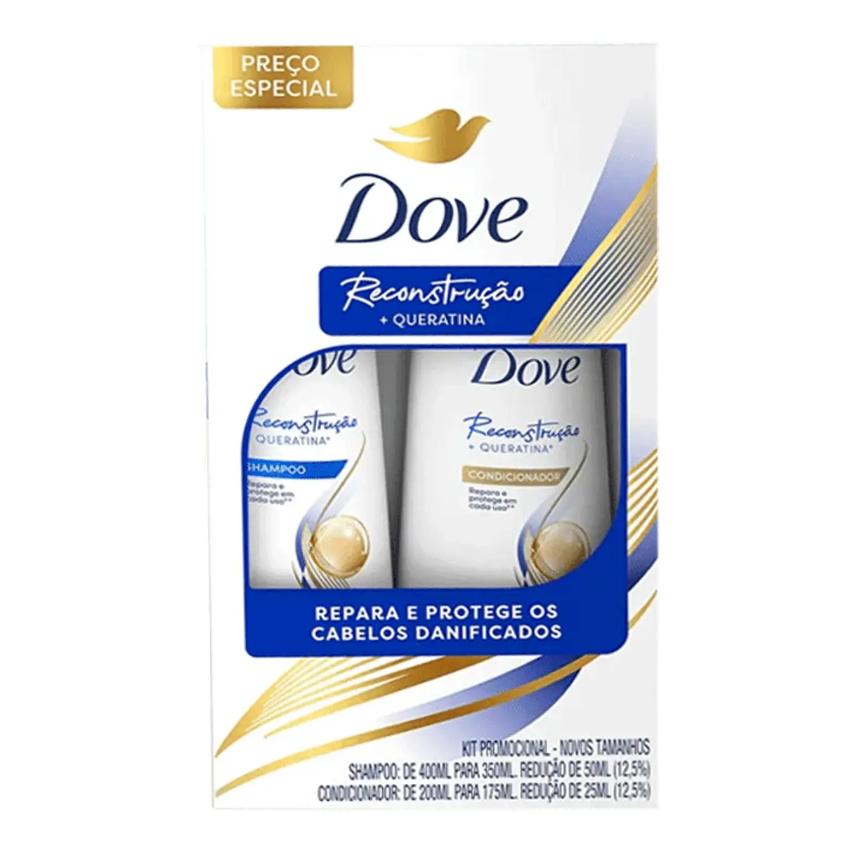 Thumbnail de KIT SHAMPOO 350ML E CONDICIONADOR 175ML DOVE RECONSTRUCAO