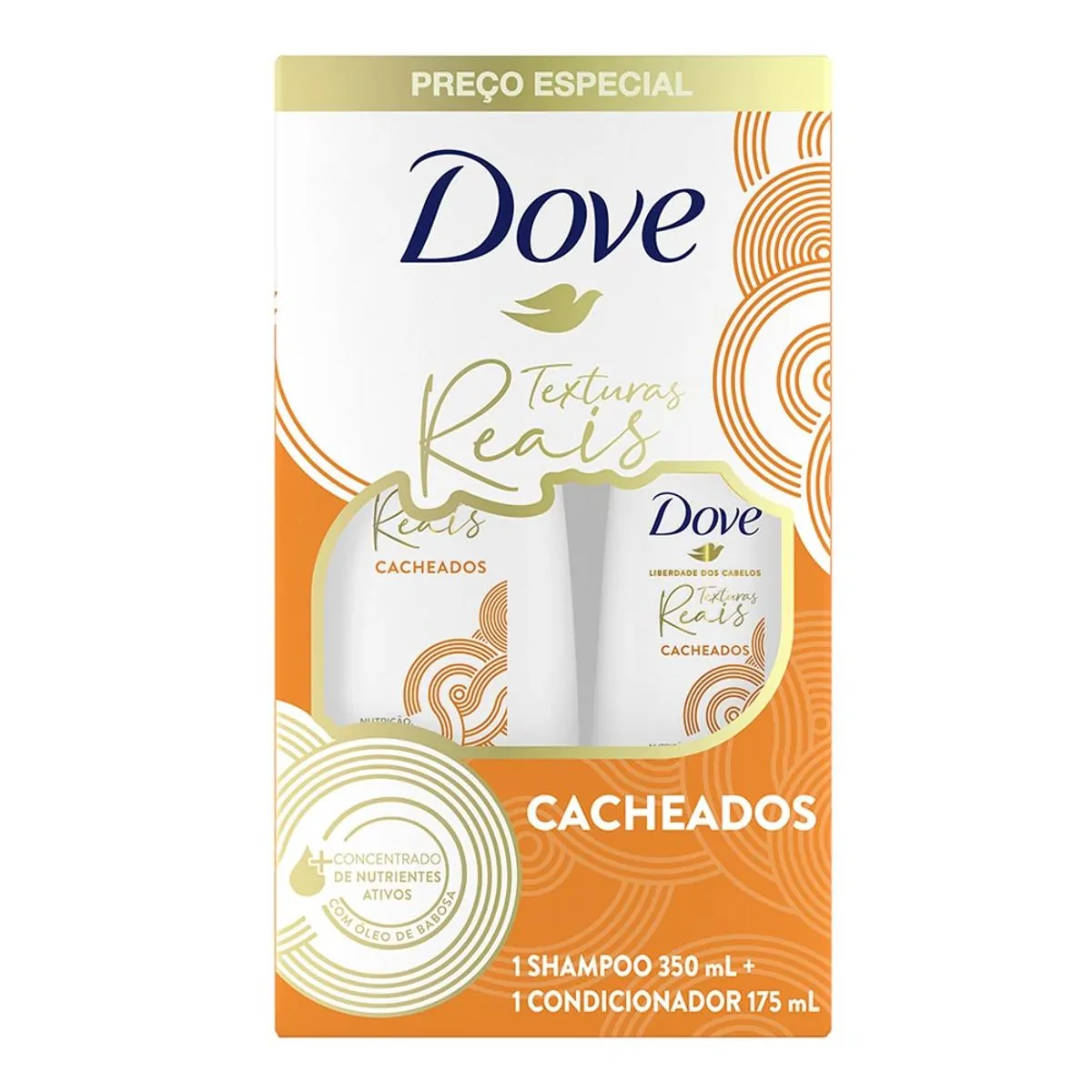 Thumbnail de KIT SHAMPOO 350ML E CONDICIONADOR 175ML DOVE TEXTURAS REAIS CACHOS