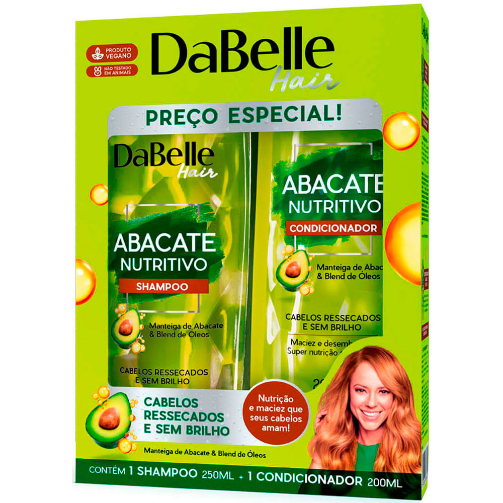 Thumbnail de KIT SHAMPOO E CONDICIONADOR DABELLE ABACATE NUTRITIVO 450ML
