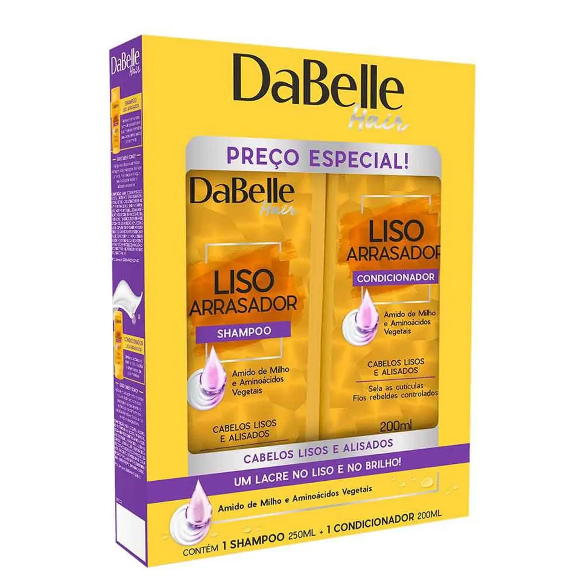 Thumbnail de KIT SHAMPOO E CONDICIONADOR DABELLE LISO ARRASADOR 450ML