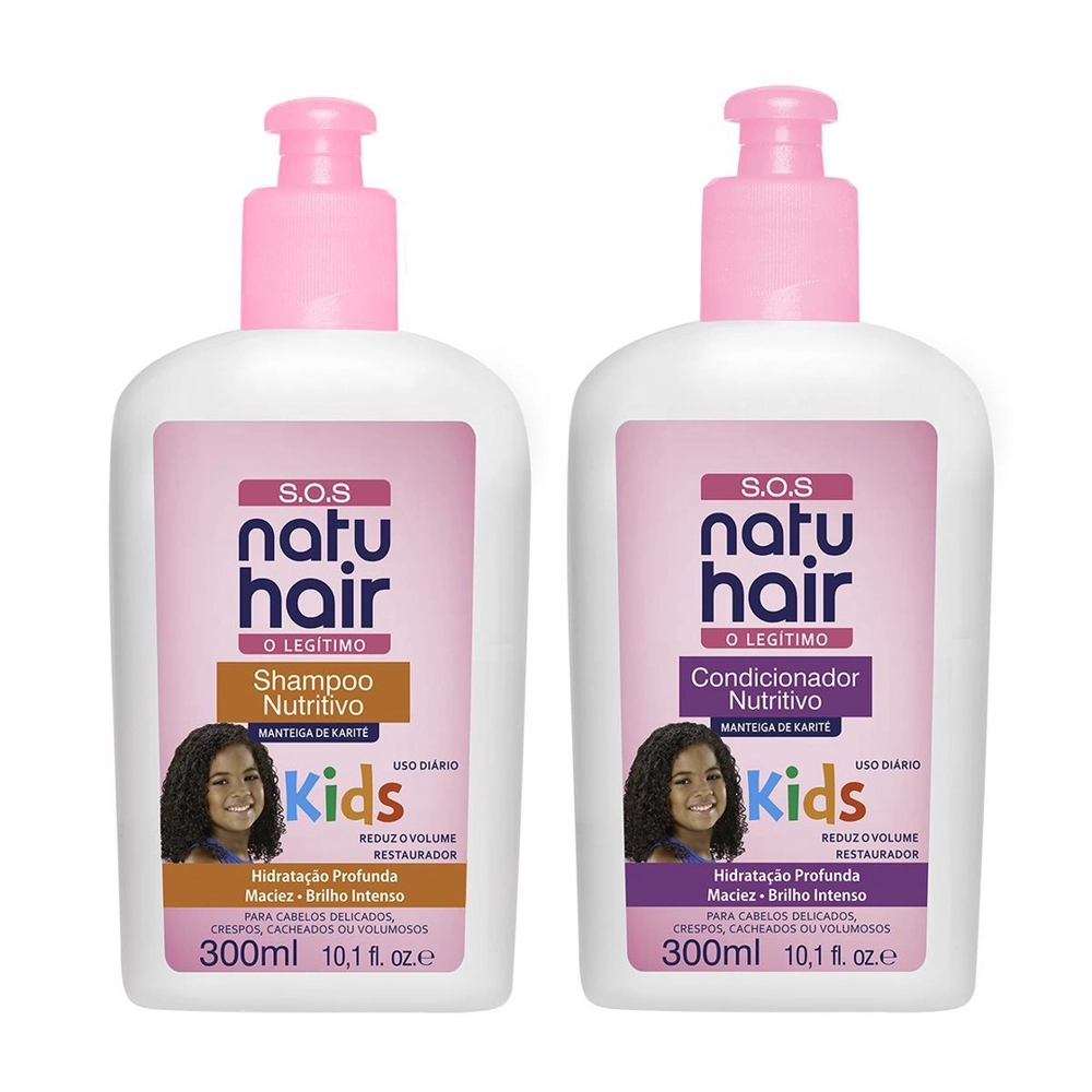 Imagem do produto KIT SHAMPOO E CONDICIONADOR NATU HAIR SOS KIDS 600ML