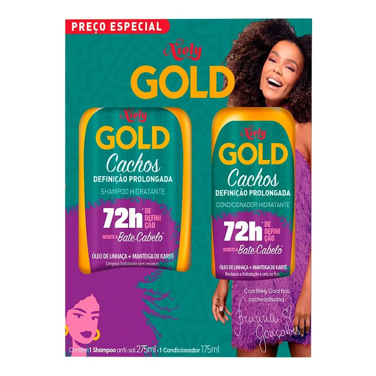 Thumbnail de KIT SHAMPOO E CONDICIONADOR NIELY GOLD 275ML E 175ML