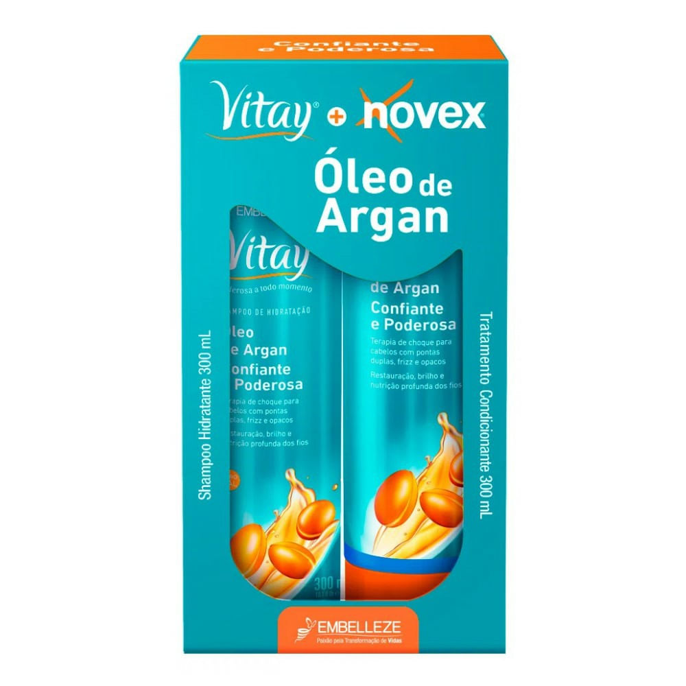 Imagem do produto KIT SHAMPOO E CONDICIONADOR NOVEX VITAY OLEO DE ARGAN 300ML