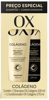 Imagem do produto KIT SHAMPOO E CONDICIONADOR OX COLAGENO 200ML E 170ML