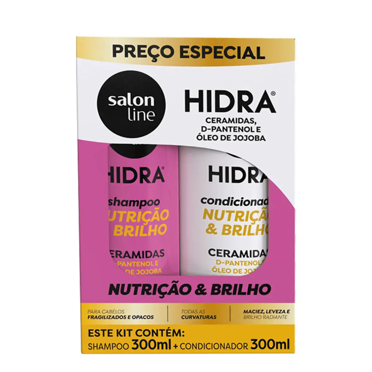 Imagem do produto KIT SHAMPOO E CONDICIONADOR SALON LINE HIDRATACAO E CACHOS 300ML
