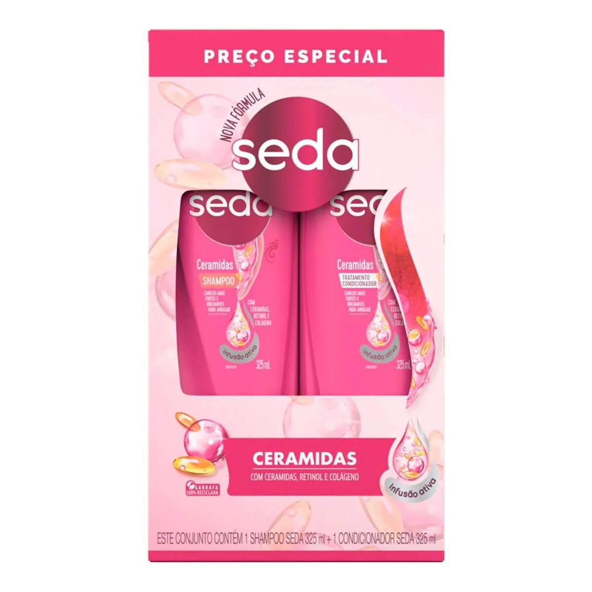 Thumbnail de KIT SHAMPOO E CONDICIONADOR SEDA SOS CERAMIDAS 325ML