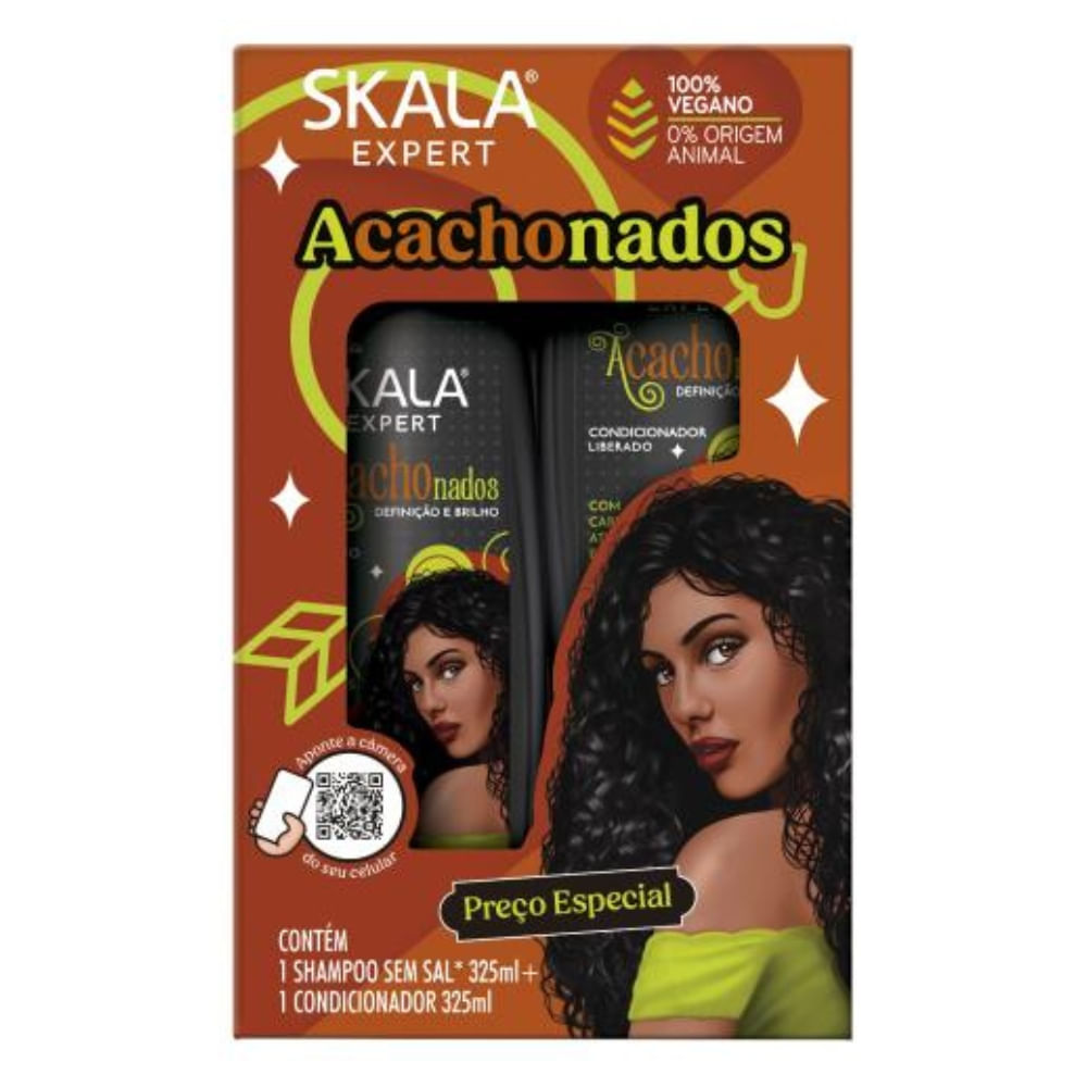 Imagem do produto KIT SHAMPOO E CONDICIONADOR SKALA ACACHONADOS 325ML