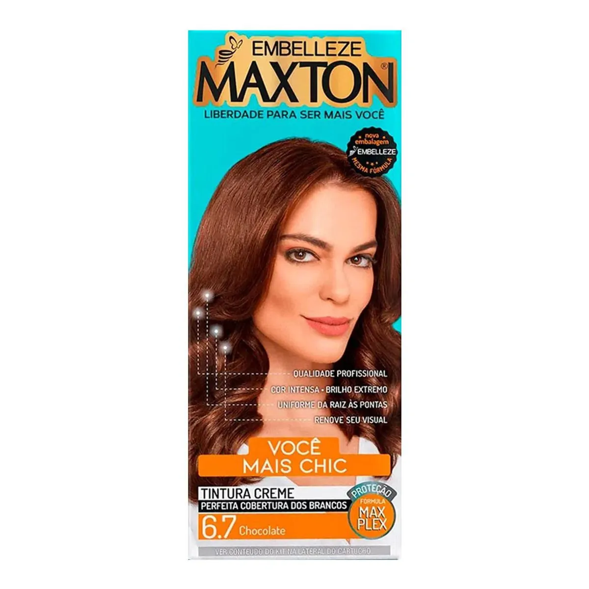Imagem de KIT TINTURA CREME MAXTON COR 6.7 CHOCOLATE