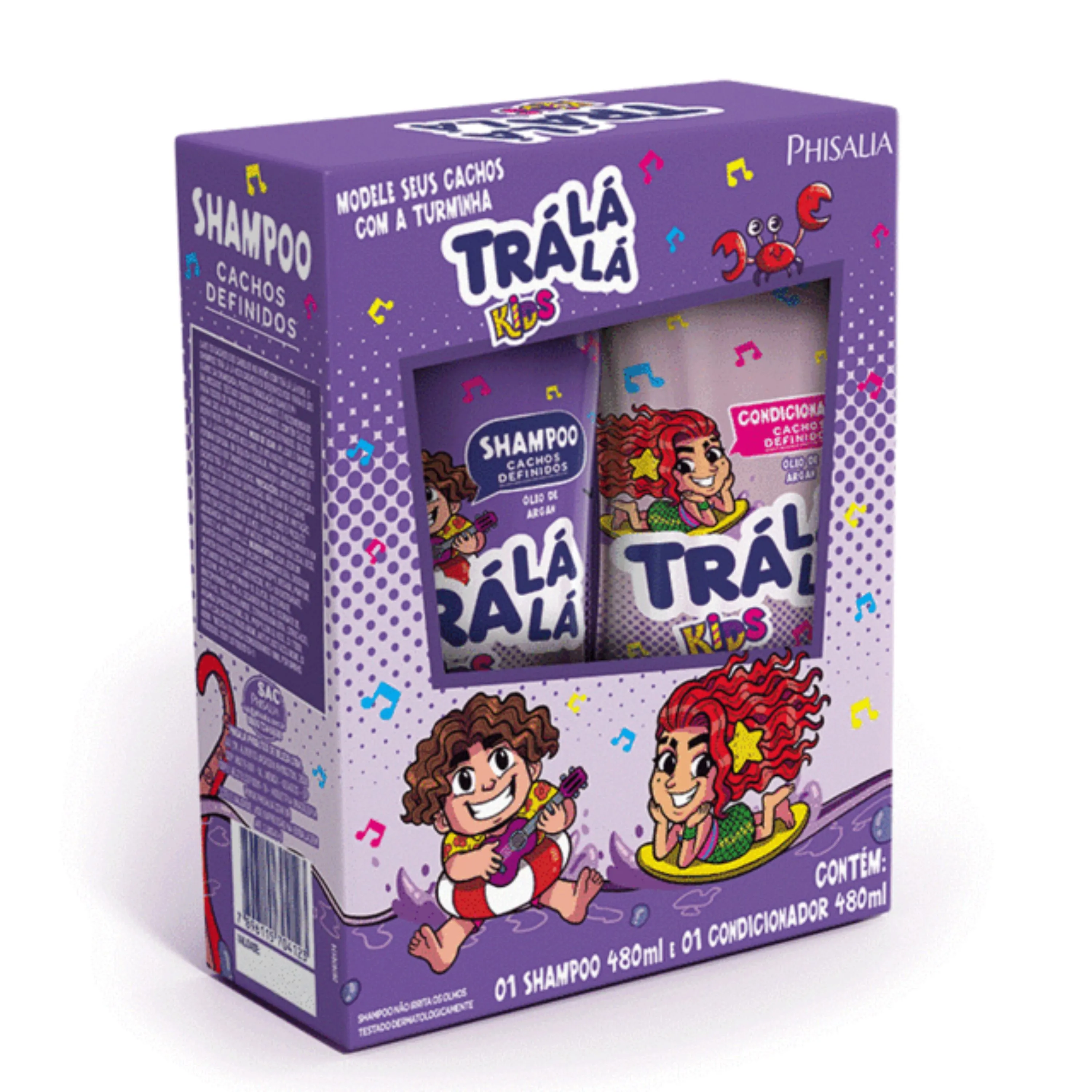 Imagem do produto KIT TRA LA LA KIDS CACHOS SHAMPOO E CONDICIONADOR 480ML