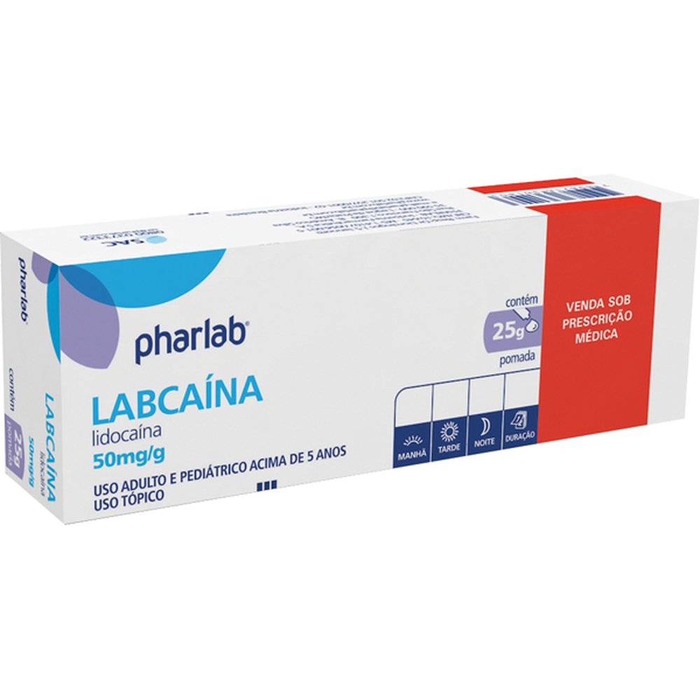 Imagem do produto LABCAINA 50MG PHARLAB POMADA DERMATOLOGICA BISNAGA COM 25G