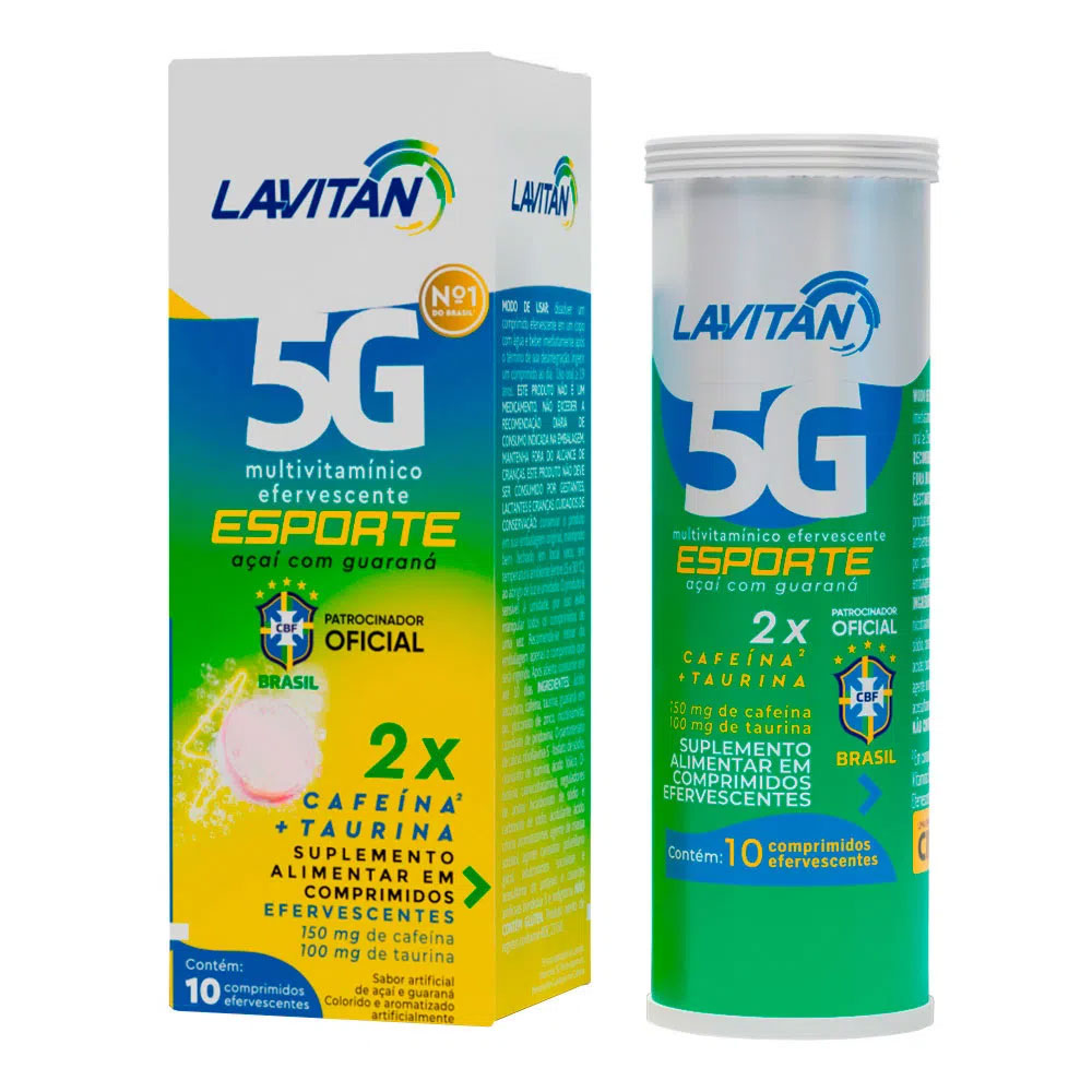 Imagem do produto LAVITAN 5G ESPORTE COM 10 COMPRIMIDOS EFERVESCENTES