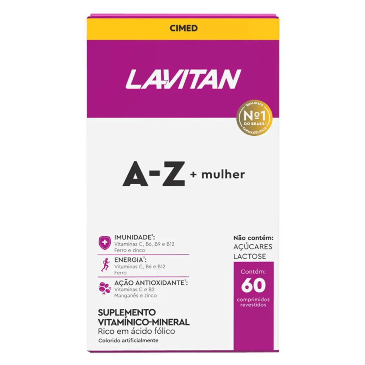 Imagem do produto LAVITAN A-Z MULHER FRASCO COM 60 COMPRIMIDOS REVESTIDOS