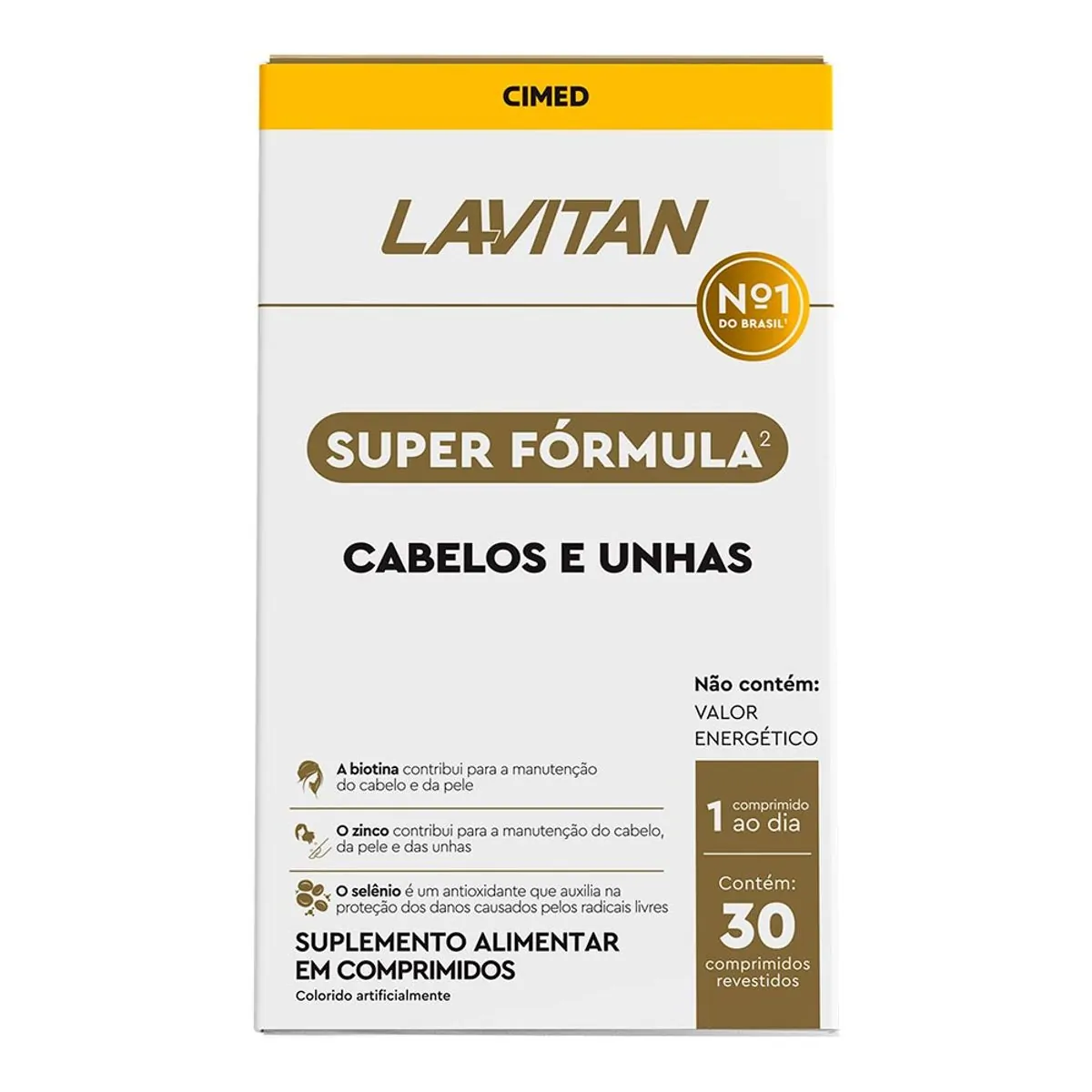 Imagem do produto LAVITAN CABELOS E UNHAS FRASCO COM 30 COMPRIMIDOS