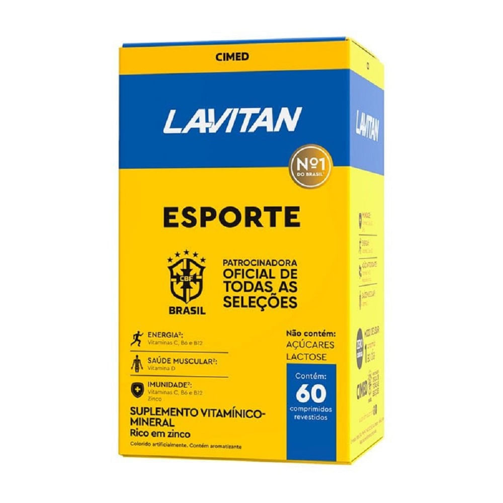 Imagem do produto LAVITAN ESPORTE FRASCO COM 60 COMPRIMIDOS REVESTIDOS