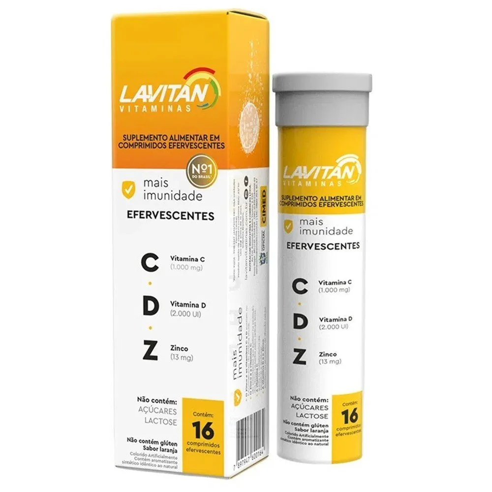 Imagem do produto LAVITAN IMUNIDADE CDZ COM 16 COMPRIMIDOS EFERVESCENTES