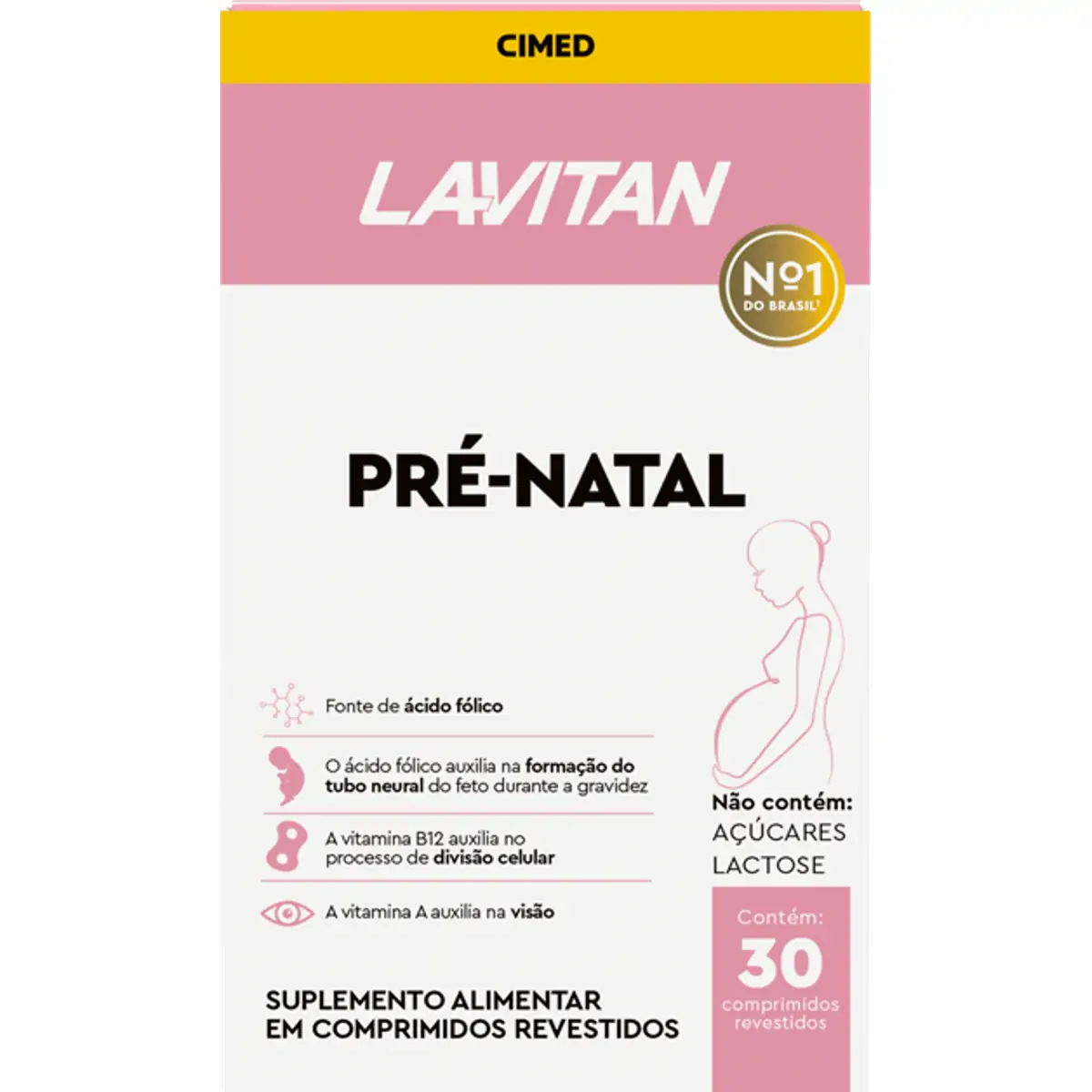Imagem do produto LAVITAN PRE-NATAL FRASCO COM 30 COMPRIMIDOS REVESTIDOS