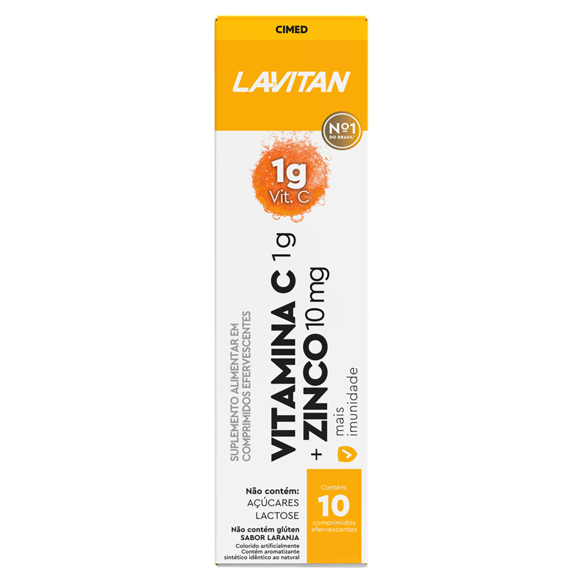 Imagem do produto LAVITAN VITAMINA C + ZINCO COM 10 COMPRIMIDOS EFERVESCENTES