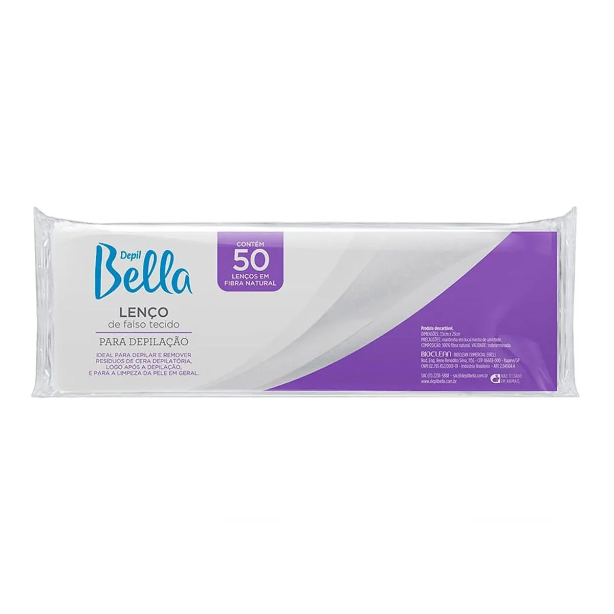 Imagem do produto LENCO PARA DEPILACAO DEPIL BELLA COM 50 FOLHAS