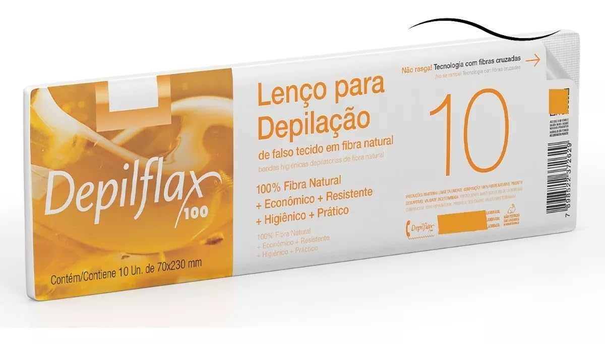 Imagem do produto LENCO PARA DEPILACAO DEPILFLAX COM 10 UNIDADES