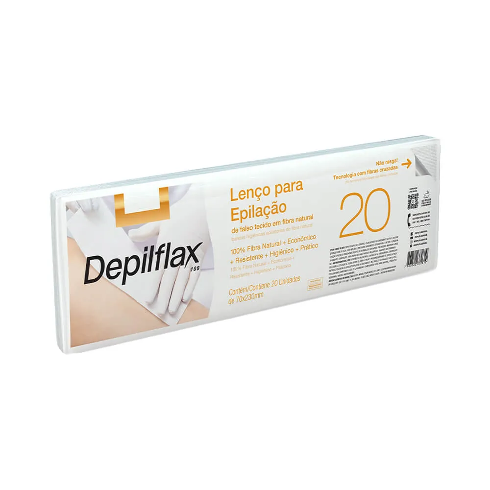 Imagem do produto LENCO PARA DEPILACAO DEPILFLAX COM 20 UNIDADES
