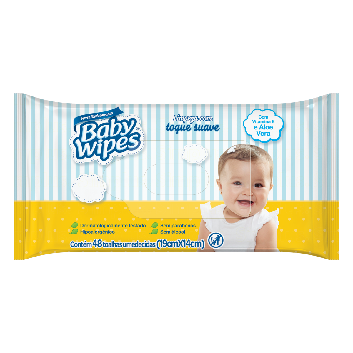 Imagem do produto LENCO UMEDECIDO EM POTE BABY CARE NOTURNA LILAS COM 70 UNIDADES
