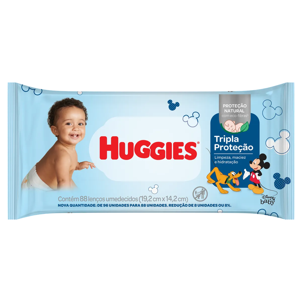 Imagem do produto LENCO UMEDECIDO HUGGIES TRIPLA PROTECAO COM 88 UNIDADES