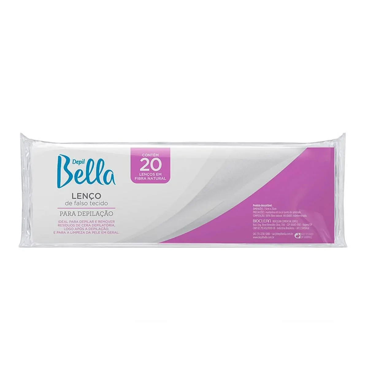 Imagem do produto LENCOS PARA DEPILACAO BRANCO COM 20 UNIDADES