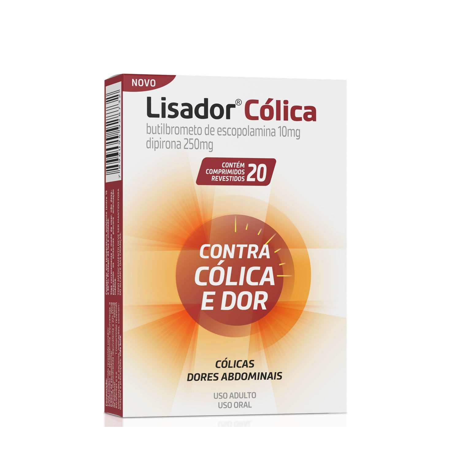 Imagem do produto LISADOR COLICA 10MG+250MG CAIXA COM 20 COMPRIMIDOS
