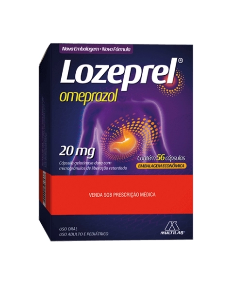 LOZEPREL 20MG MULTILAB CAIXA COM 56 CAPSULAS