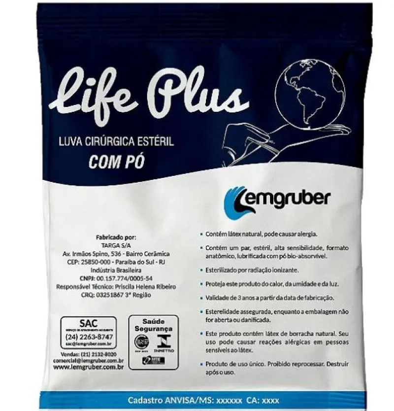 Imagem do produto LUVA CIRURGICA ESTERIL COM PO TAMANHO 8.5