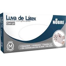 Imagem do produto LUVA DE LATEX COM PO TAMANHO M/8 CAIXA COM 100