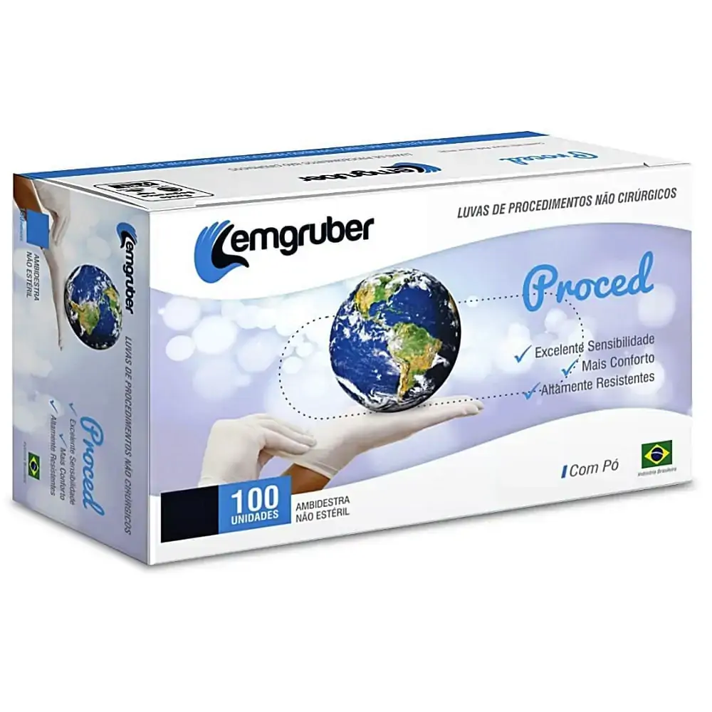Imagem do produto LUVA DE PROCEDIMENTO MEDIX COM PO TAMANHO P CAIXA COM 100