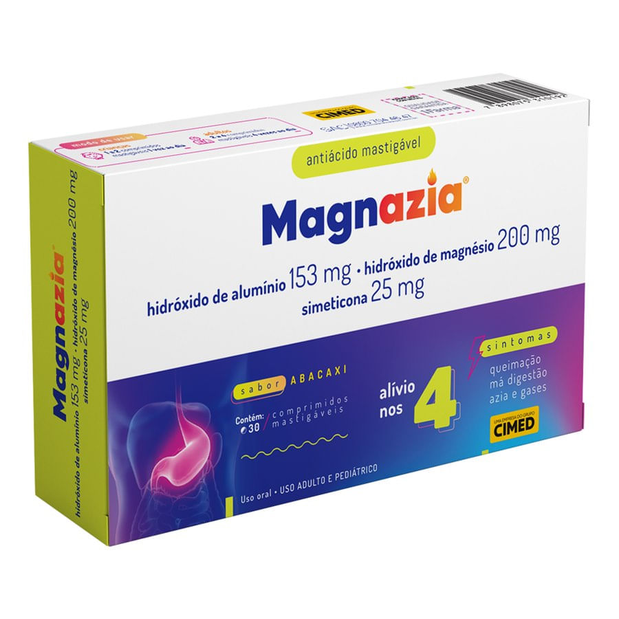 Imagem do produto MAGNAZIA 153MG+200MG+25MG CAIXA COM 30 COMPRIMIDOS