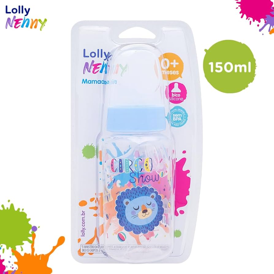 Imagem do produto MAMADEIRA LOLLY TIP 150ML SILICONE REDONDA MASCULINA