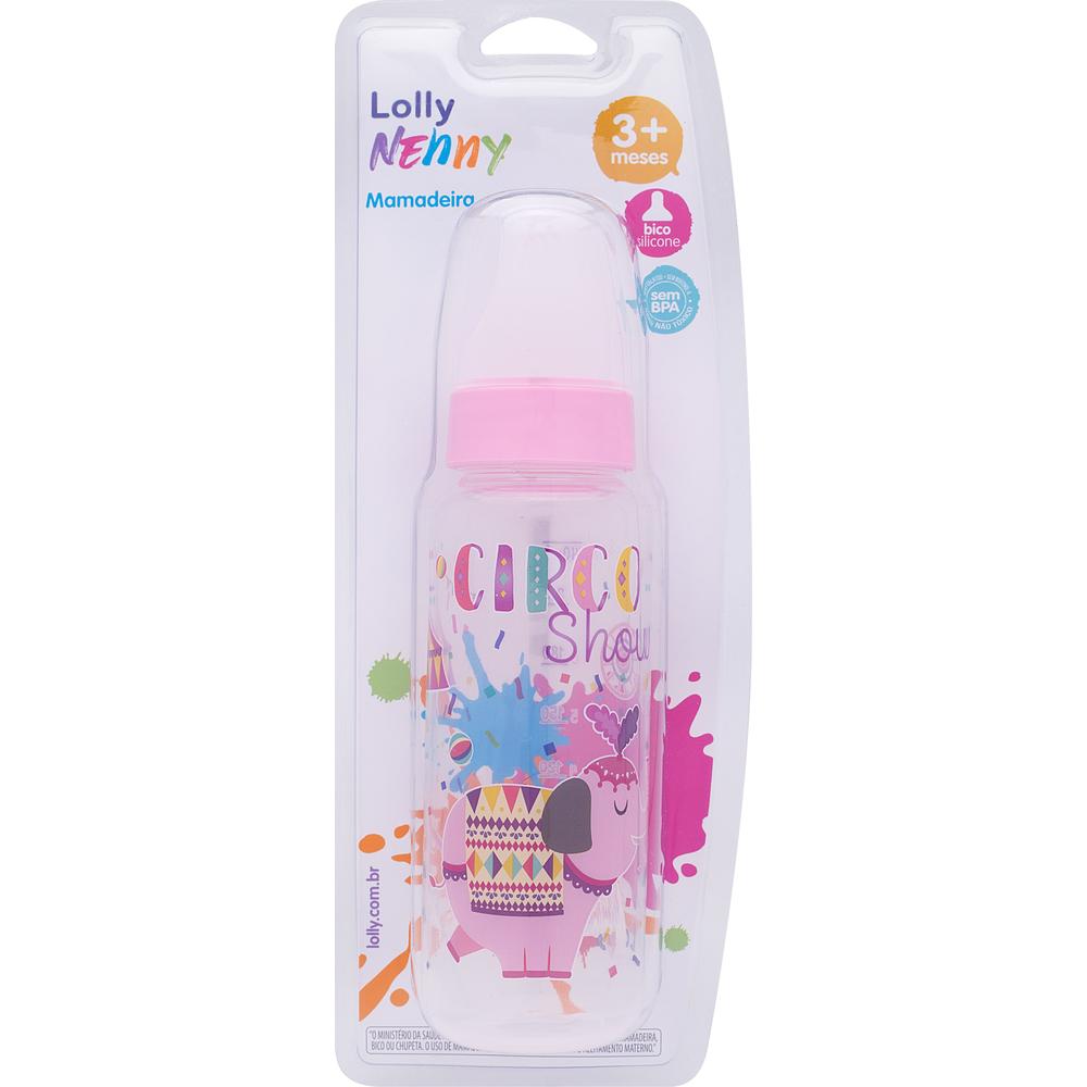 Imagem do produto MAMADEIRA LOLLY TIP 240ML SILICONE REDONDA FEMININA