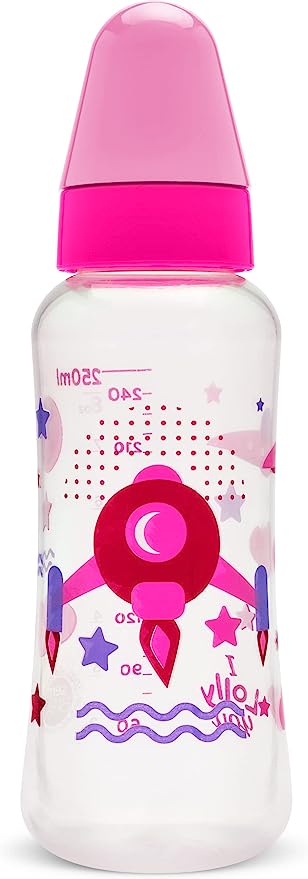 Imagem do produto MAMADEIRA LOLLY TRICOLOR 250ML SILICONE ROSA