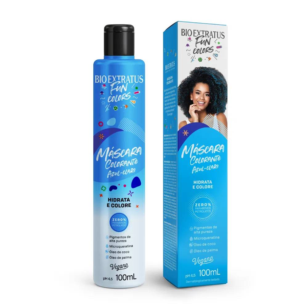 Imagem do produto MASCARA COLORANTE BIO EXTRATUS FUN COLORS AZUL CLARO 100ML