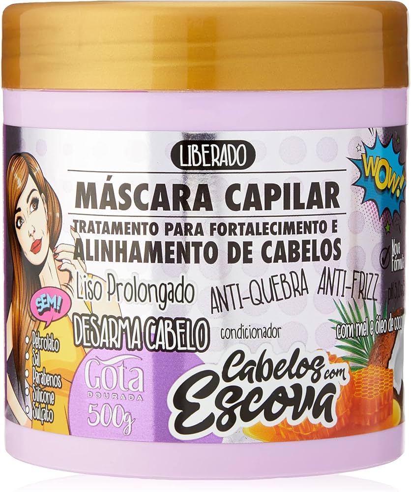 Imagem do produto MASCARA GOTA DOURADA FORTALECIMENTO DE CABELO COM ESCOVA 500MG