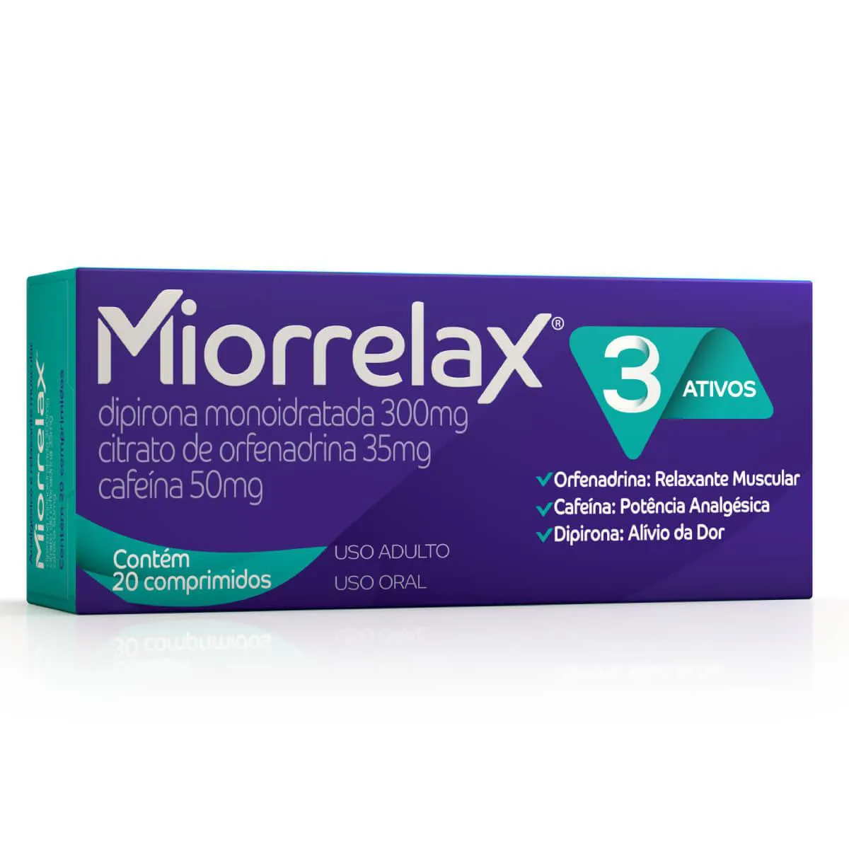 Imagem do produto MIORRELAX 300MG+35MG+50MG CAIXA COM 20 COMPRIMIDOS