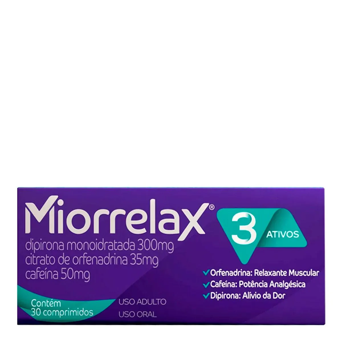 Thumbnail de MIORRELAX 300MG+50MG+35MG CAIXA COM 30 COMPRIMIDOS