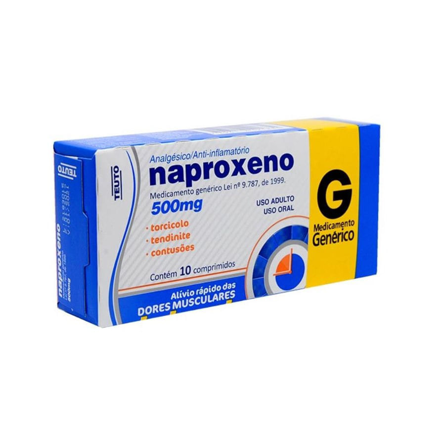 Imagem do produto NAPROXENO 500MG TEUTO CAIXA COM 10 COMPRIMIDOS