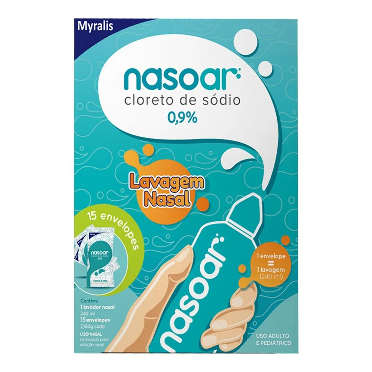 NASOAR 0,9% FRASCO COM 15 ENVELOPES