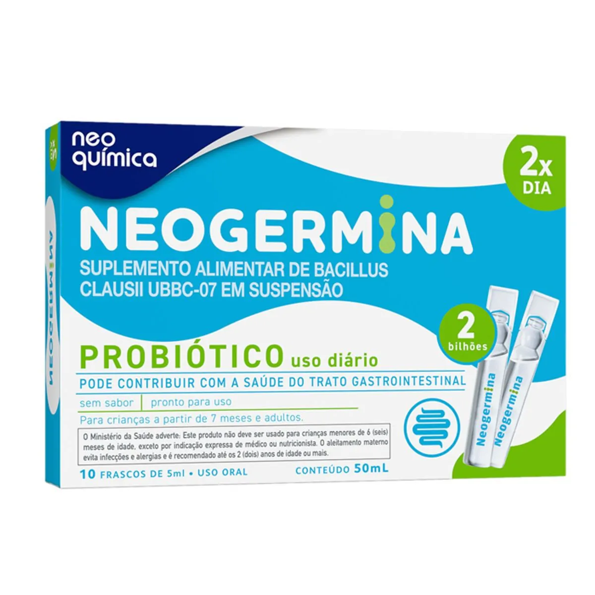 Imagem do produto NEOGERMINA 2BI SUSPENSAO COM 10 FRASCOS DE 5ML