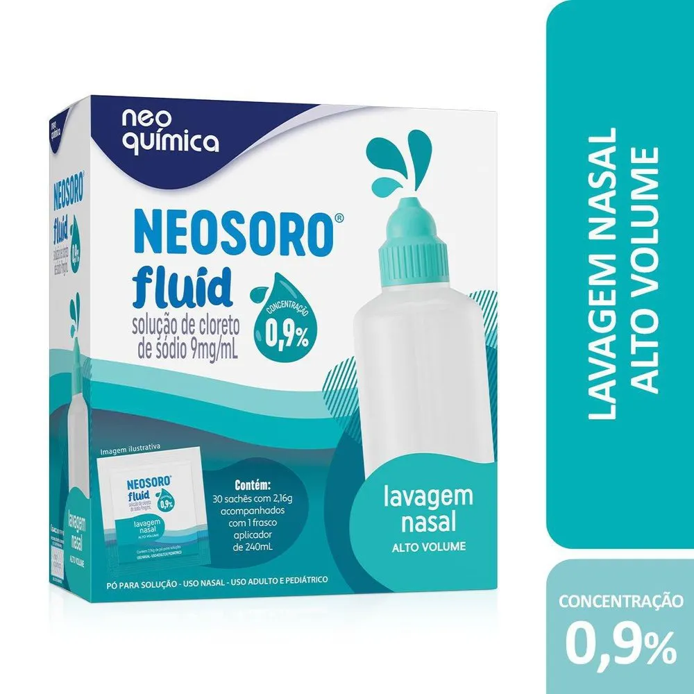 Imagem do produto NEOSORO FLUID 9MG/ML 30 SACHES + FRASCO 240ML