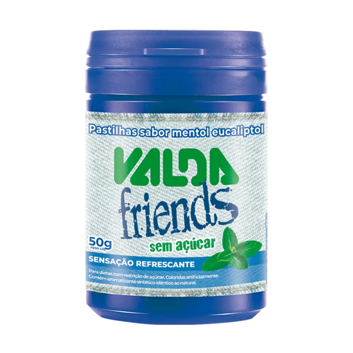 Imagem do produto PASTILHAS VALDA FRIENDS MENTA POTE COM 50G