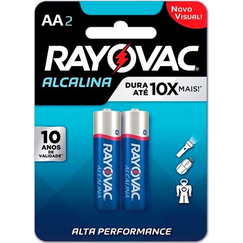 Imagem do produto PILHA ALCALINA RAYOVAC AA PEQUENA COM 2 UNIDADES