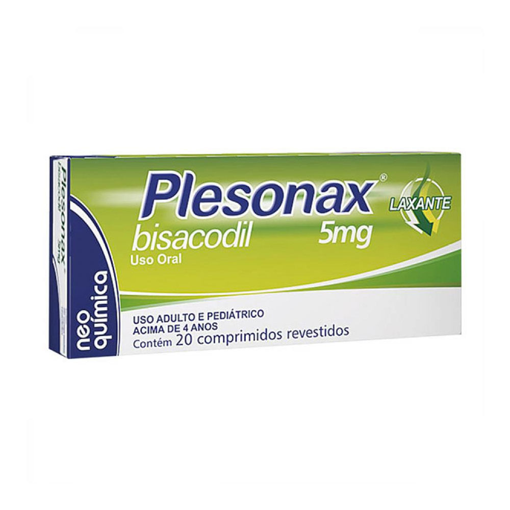 Imagem do produto PLESONAX 5MG NEO QUIMICA CAIXA COM 20 DRAGEAS
