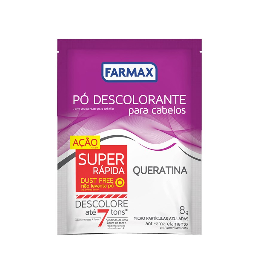 Imagem do produto PO DESCOLORANTE FARMAX QUERATINA 8G