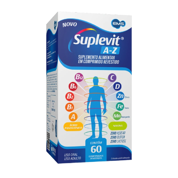 Imagem do produto POLIVITAMINICO SUPLEVIT A Z EMS COM 60 COMPRIMIDOS