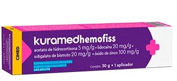 POMADA KURAMED HEMOFISS BISNAGA COM 30G E 1 APLICADOR